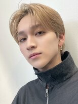 サンクマーケット 渋谷(cinq MARKET)&nbsp;渋谷メンズダブルカラーミルクティーベージュヘーゼルベージュ◆