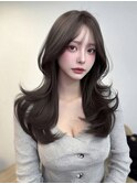 大人可愛い20代30代40代インナーカラー小顔ウルフレイヤーボブ
