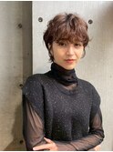 【e.dit tokyo miu】ショートパーマベージュカラーマッシュ