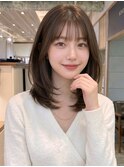 ピンクベージュ×前髪×髪質改善[髪質改善/縮毛矯正/韓国]T