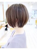 【morio成増 セリザワ】丸みショートボブ ブラウンカラー