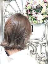 ミエルヘアーブラン(miel hair blanc) 外ハネxハイトーングレージュ♪【miel hair blanc】