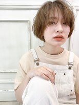 ヘアアンドメイク シークネクスト(HAIR&MAKE SeeK NEXT)&nbsp;【SeeK NEXT】寝起きショート×シアー ミルクティーベージュ