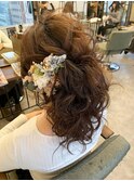 花嫁ヘア ポニーテール