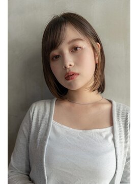 ケアリー 武蔵小杉(Carelly) 大人かわいい前髪セシルカットココアブラウンフリンジウェーブ