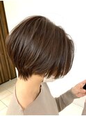 大人かわいい前下がりショートボブ/ナチュラルストレート/小顔