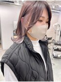 インナーカラーショコラアッシュヘルシースタイル波巻きぎゃう