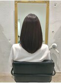 ★暗髪カラー★ラベンダーブラウン★ツヤツヤミディアム★
