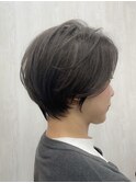 大人ショート似合わせ骨格補正カットエモージュグレージュ
