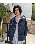 ツイストスパイラルパーマツーブロックメンズマッシュ