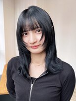 アルバム 池袋(ALBUM)&nbsp;レイヤーロングアッシュブラックくびレイヤー_ba483942