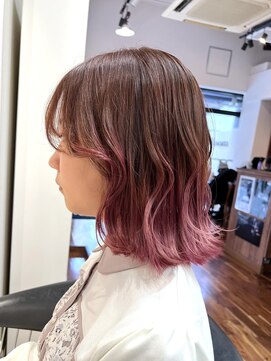 ルーム(Room) 韓国外ハネボブ/グラデーションカラーピンク/モーヴピンク