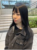 暗髪　黒髪ロング　艶ストレートヘア