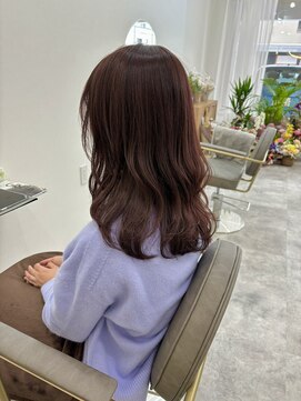 ウノヘアー(UNO HAIR) 20代／30代／40代／ピンクカラー／セミロング／ブリーチなし