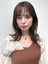 ベル 銀座5丁目店(Belle)&nbsp;ミディアム　くびれヘア　シースルーバング　韓国ヘア