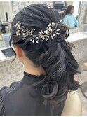 ポニーテール／結婚式お呼ばれヘア／二次会ヘア／ロング