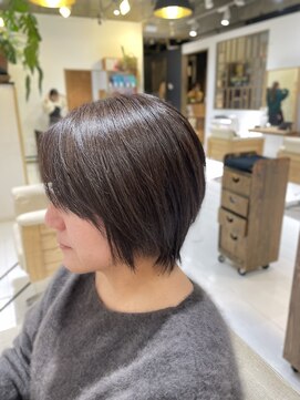 ヘアリゾート粋 リマ 銀座店(lima) 大人女子のメンズライクショート/艶感ブラウン
