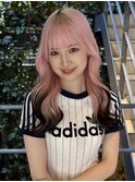 周りと差がつく薄ピンクカラー＋エンドカラー