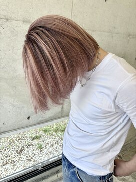 ロマーリ 岡山店(LOMARLIE) ピンクベージュ_ハイトーンバレイヤージュ_ゆうこ指名