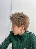 ホワイトメッシュ/ツイスト/ツイスパ/パーマ/メンズあ/眉毛
