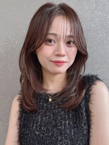 ロンド メリー 大宮(Lond merry)&nbsp;ミディアムレイヤーカット/マロンベージュ/顔周り/前髪/大宮