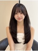 暗髪で透明感抜群ダークグレージュ/10代20代30代/原宿