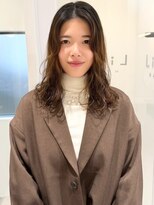 リル 四条河原町(LiLu)&nbsp;ミディアムパーマレイヤーパーマウェーブパーマ小顔パーマ