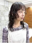 ミディアムパーマ　レイヤーパーマ　ウェーブパーマ　スパイラル