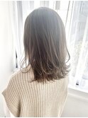 《Blue♪》#切りっぱなし#ブリーチなし#ラベンダーベージュ