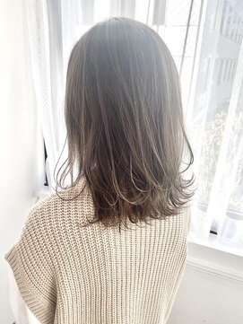 ブルー(BLUE) 《Blue♪》#切りっぱなし#ブリーチなし#ラベンダーベージュ
