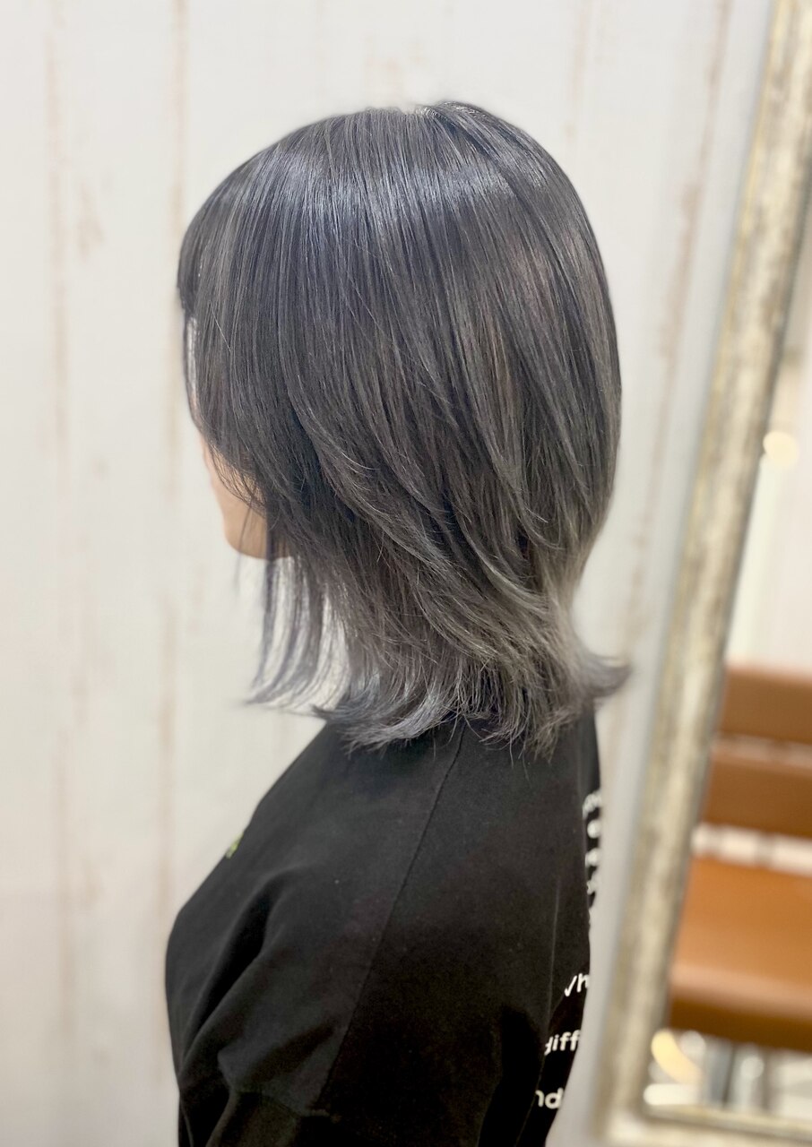 ウルフ×グレーグラデーション：L096000224｜オアフ(Oahu)のヘア