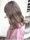 波巻きミルクティーグレージュ