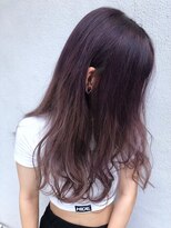 モルニ(MORNI)&nbsp;ラベンダーカラー_マロンベージュ Aラインボブ かきあげ