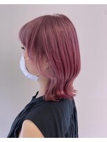 アースコアフュールボーテ 川越店(EARTH coiffure beaute)&nbsp;チェリーレッドダブルカラーくびれミディ
