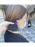 【branche大前】インナーカラー☆ブルー×ベージュ☆