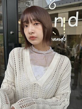 サンド 表参道(sand) 表参道ブリーチダブルカラーショートボブ