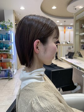 アッシュ 仙川店(Ash) 20代/30代/40代/お手入れ簡単！切りっぱなしボブ