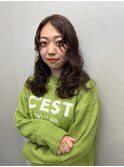 メルティーカラー大人ガーリーウェーブミディアム似合わせカット