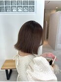 こっくりブラウン / 肩上ぱつっとボブ