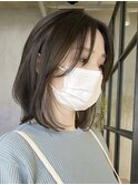 ショートカットくびれショート前下がりボブベージュカラー40代★