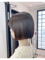 ロンドシエル 横浜(Lond ciel)&nbsp;ウェーブミディアムメルティカラー×ブリーチなしボブ韓国[横浜]