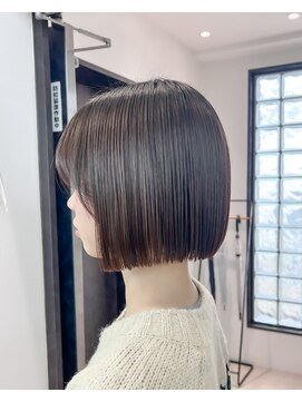 ロンドシエル 横浜(Lond ciel) ウェーブミディアムメルティカラー×ブリーチなしボブ韓国[横浜]