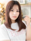 シースルーバング大人可愛いベージュピンクc6北浦和20代30代40代
