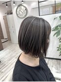 コントラストハイライト/ショートカット/ボブ/ハイライト/堺東