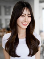 レノラ 本町(LENORA)&nbsp;☆フェミニンロング大人かわいいぱっつん前髪レイヤーカット小顔