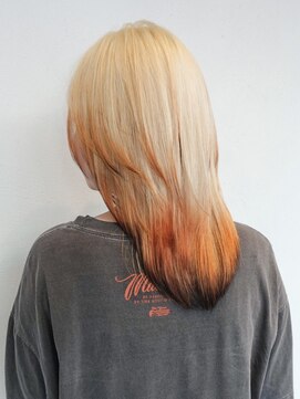 アルバム 銀座(ALBUM GINZA) 前髪カットブリーチ顔周りレイヤーロング_ba559681