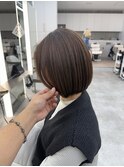 美髪シアーカラー髪質改善レイヤーカット切りっぱなしボブ