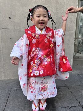 ピークアブー アヴェダ アトレ恵比寿(PEEK-A-BOO AVEDA) 七五三/着付け/ヘアメイク/女の子/ヘアアレンジ/波ウェーブ