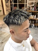 ピークスヘア(peaks hair) メンズハイライト メンズショート 短髪 フェード 堀江