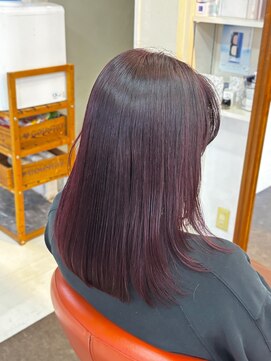 ヴィサージ(Visage) 髪質改善×ボルドー暖色カラー｜艶ストレート